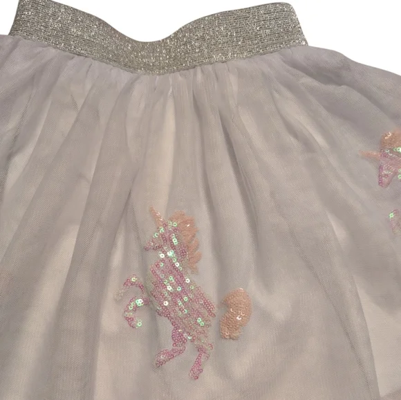 Pink and White Tulle Skirts with Unicorn Design - Picture 2 of 3